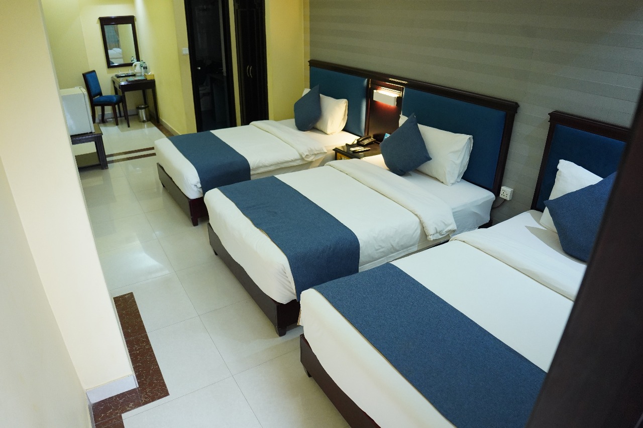 Room with bed